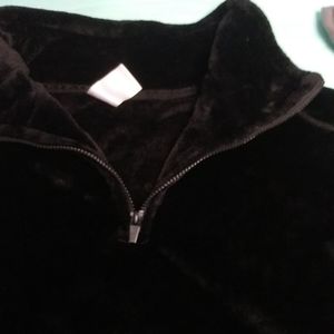 Black fur pull over
